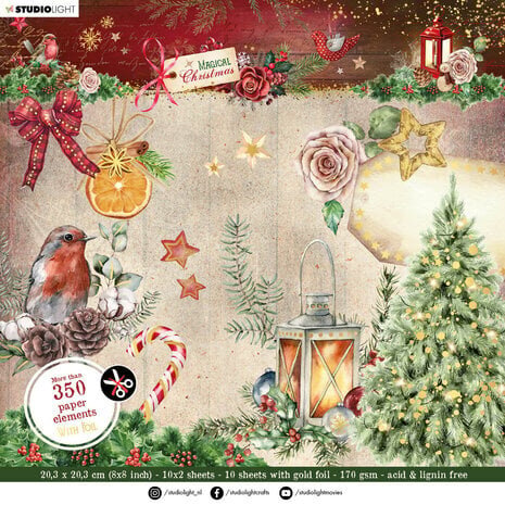 Studio Light Magical Christmas 8x8 Inch Paper Elements Die-Cut Block (SL-MC-DCB55)