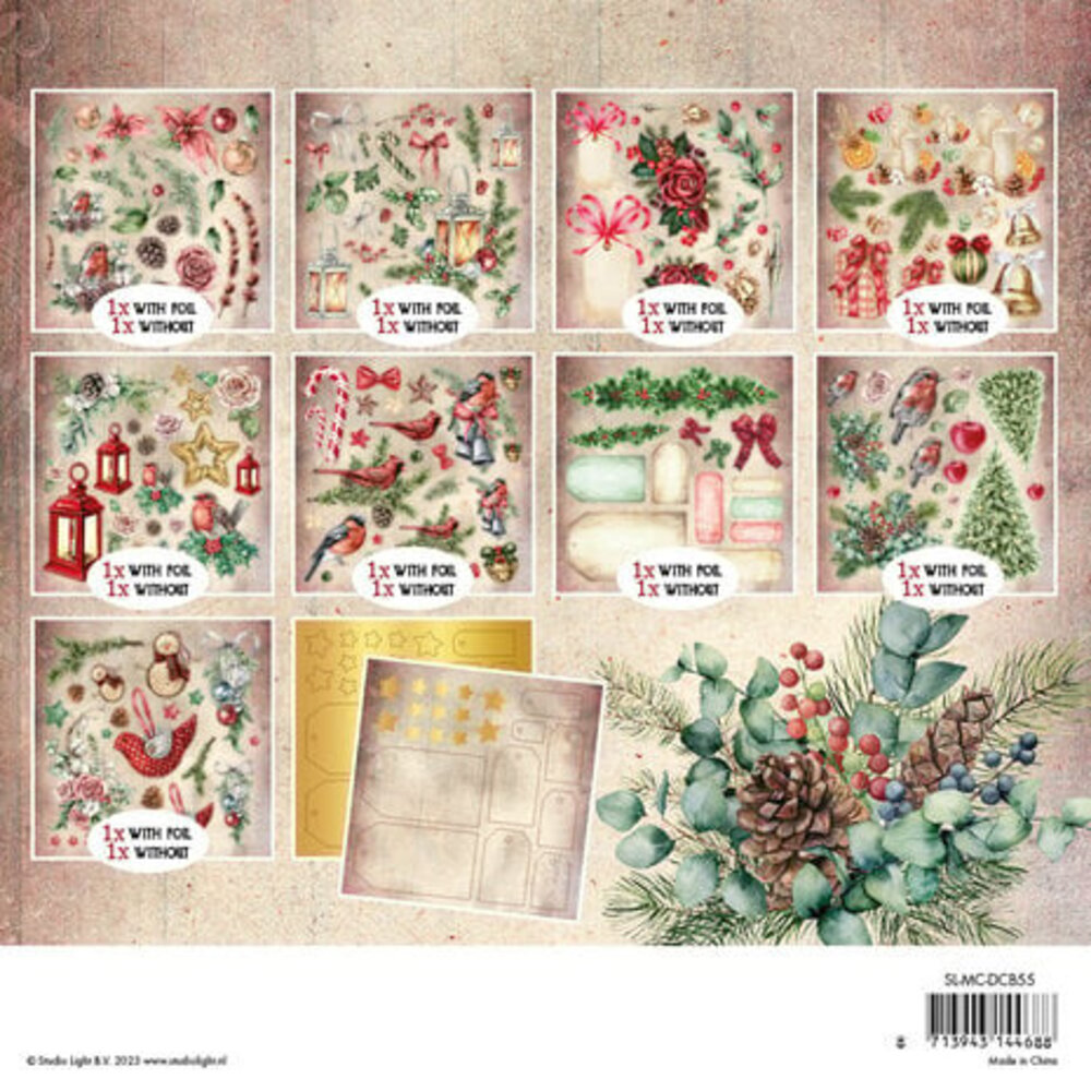 Studio Light Magical Christmas 8x8 Inch Paper Elements Die-Cut Block (SL-MC-DCB55)