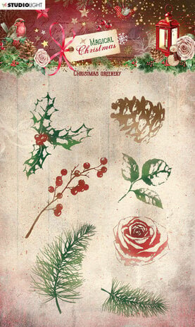 Studio Light Magical Christmas Clear Stamp Christmas Greenery (SL-MC-STAMP500) Studio Light Magical Christmas Clear Stamp Christmas Greenery (SL-MC-STAMP500)