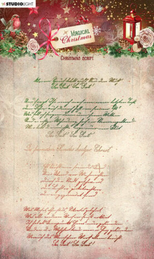 Studio Light Magical Christmas Clear Stamp Christmas Script (SL-MC-STAMP501)