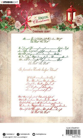 Studio Light Magical Christmas Clear Stamp Christmas Script (SL-MC-STAMP501)