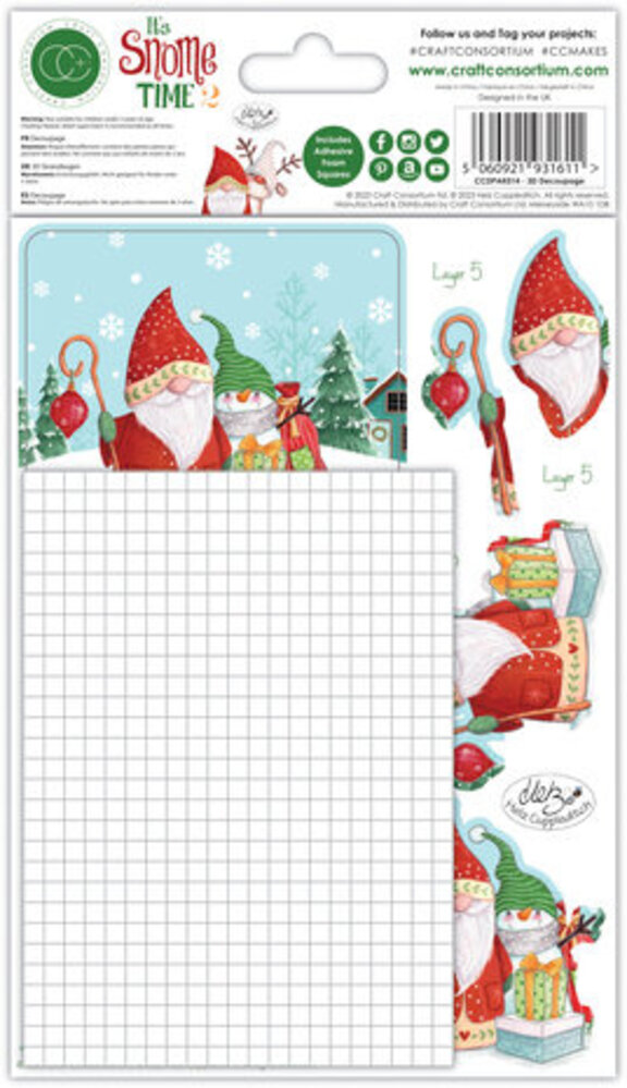 Craft Consortium It's Snome Time 2 3D Decoupage Set (CCDPAK014) Craft Consortium It's Snome Time 2 3D Decoupage Set (CCDPAK014)