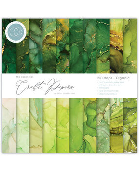 Craft Consortium Essential Craft Papers 6x6 Inch Paper Pad Ink Drops Organic (CCEPAD027B) Craft Consortium Essential Craft Papers 6x6 Inch Paper Pad Ink Drops Organic (CCEPAD027B)