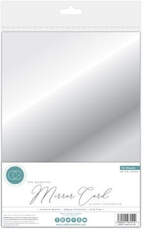 Craft Consortium The Essential Mirror Card A4 Silver (CCEMC001)