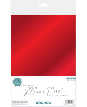 Craft Consortium The Essential Mirror Card A4 Red (CCEMC003)