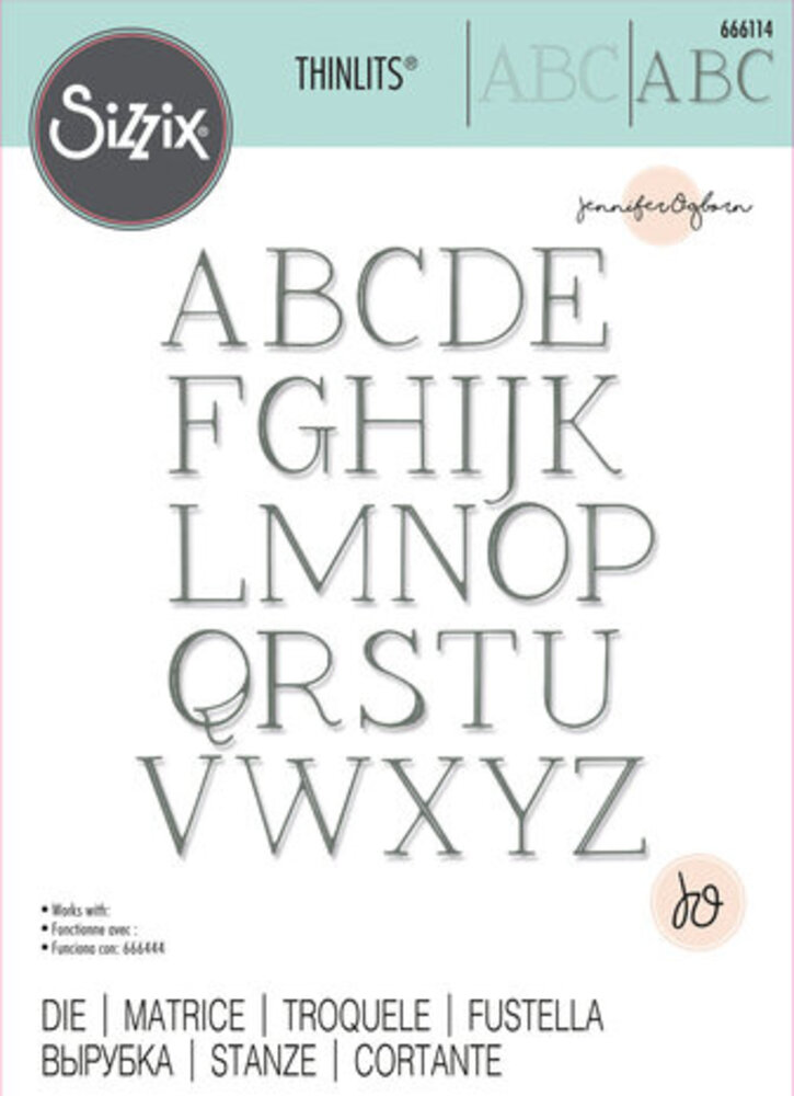 Sizzix Thinlits Die Set Elegant Capitals (666114) Sizzix Thinlits Die Set Elegant Capitals (666114)