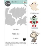 Sizzix Thinlits Die Set with Stamps Spooky Friends (666315)