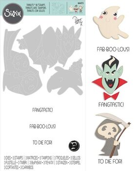 Sizzix Thinlits Die Set with Stamps Spooky Friends (666315) Sizzix Thinlits Die Set with Stamps Spooky Friends (666315)