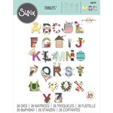 Sizzix Thinlits Die Set Christmas Alphabet (666441)
