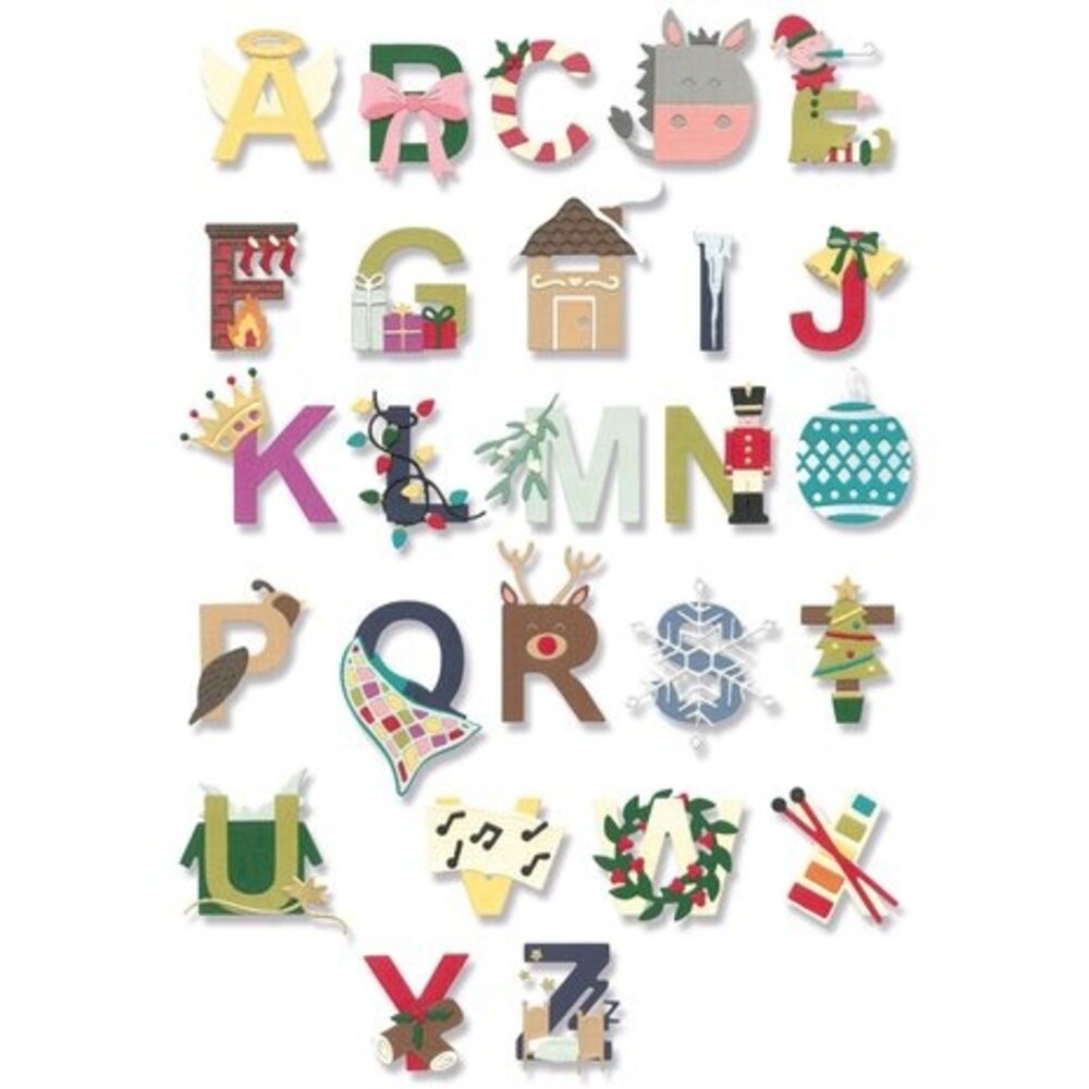 Sizzix Thinlits Die Set Christmas Alphabet (666441) Sizzix Thinlits Die Set Christmas Alphabet (666441)