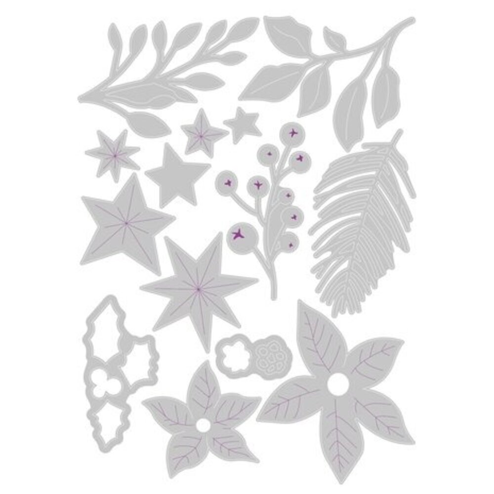 Sizzix Thinlits Die Set Festive Foliage (666445) Sizzix Thinlits Die Set Festive Foliage (666445)
