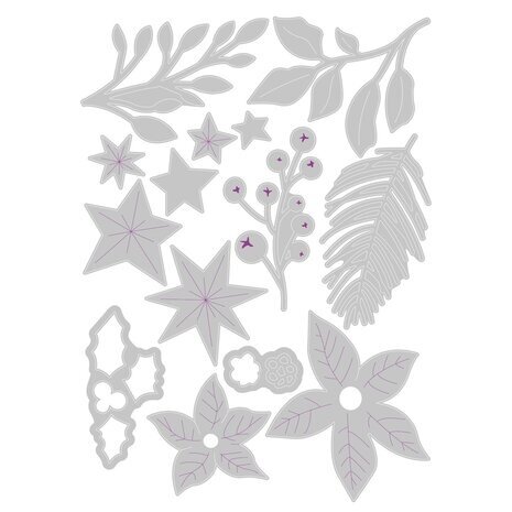 Sizzix Thinlits Die Set Festive Foliage (666445) Sizzix Thinlits Die Set Festive Foliage (666445)