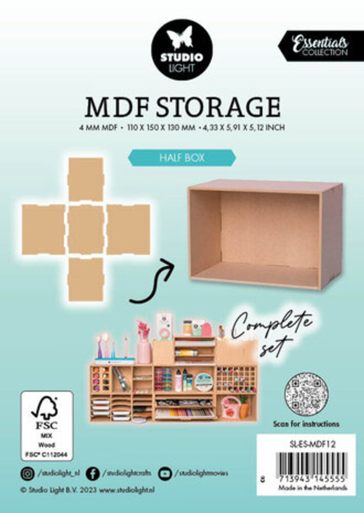 Studio Light Essentials MDF Storage Half Box (SL-ES-MDF12) Studio Light Essentials MDF Storage Half Box (SL-ES-MDF12)