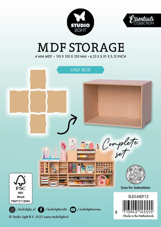 Studio Light Essentials MDF Storage Half Box (SL-ES-MDF12) Studio Light Essentials MDF Storage Half Box (SL-ES-MDF12)