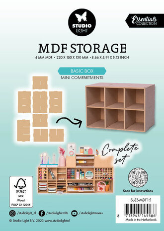Studio Light Essentials MDF Storage Basic Box Mini Compartments (SL-ES-MDF15) Studio Light Essentials MDF Storage Basic Box Mini Compartments (SL-ES-MDF15)