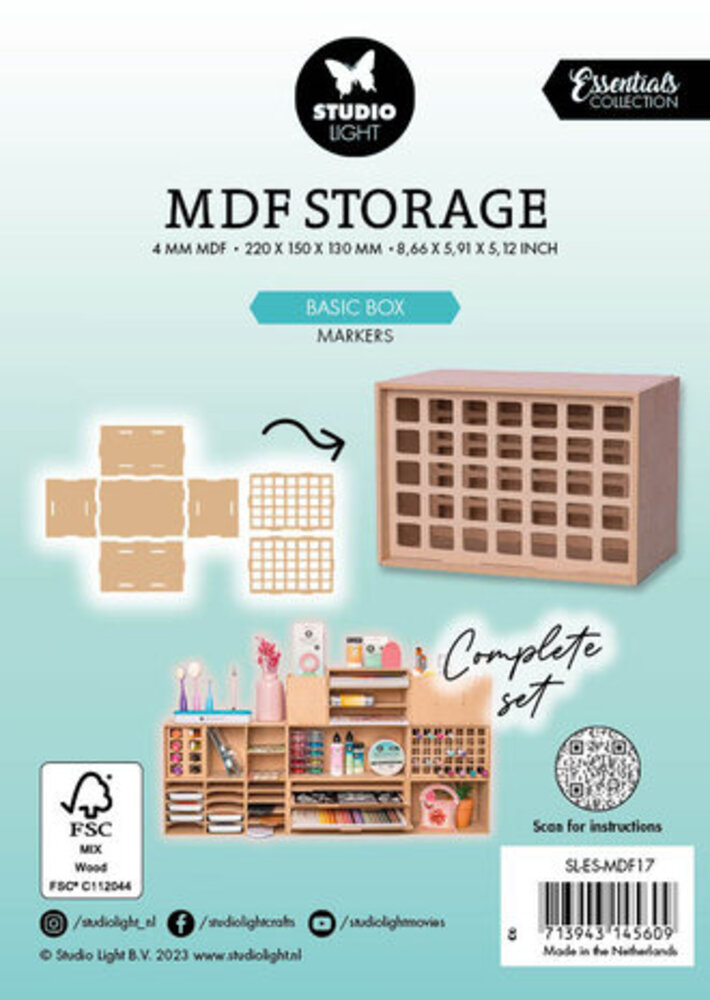Studio Light Essentials MDF Storage Basic Box Markers (SL-ES-MDF17) Studio Light Essentials MDF Storage Basic Box Markers (SL-ES-MDF17)