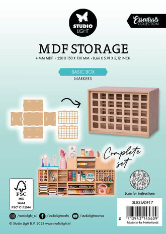 Studio Light Essentials MDF Storage Basic Box Markers (SL-ES-MDF17) Studio Light Essentials MDF Storage Basic Box Markers (SL-ES-MDF17)