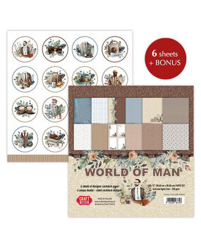 Craft & You World of Man 12x12 Inch Paper Pack (CPS-WM30-6)