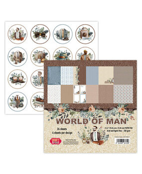 Craft & You World of Man 6x6 Inch Paper Pack (CPB-WM15)
