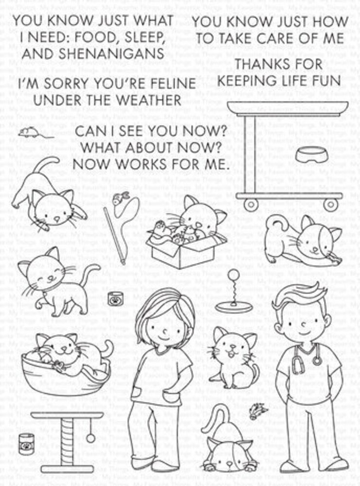 My Favorite Things Feline Fun Clear Stamps (YUZU-020) My Favorite Things Feline Fun Clear Stamps (YUZU-020)
