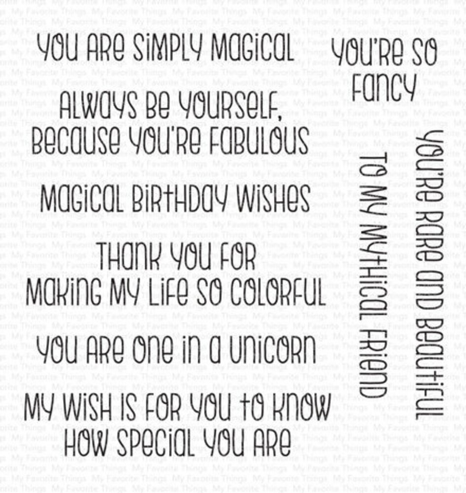 My Favorite Things One in a Unicorn Clear Stamps (CS-800) My Favorite Things One in a Unicorn Clear Stamps (CS-800)