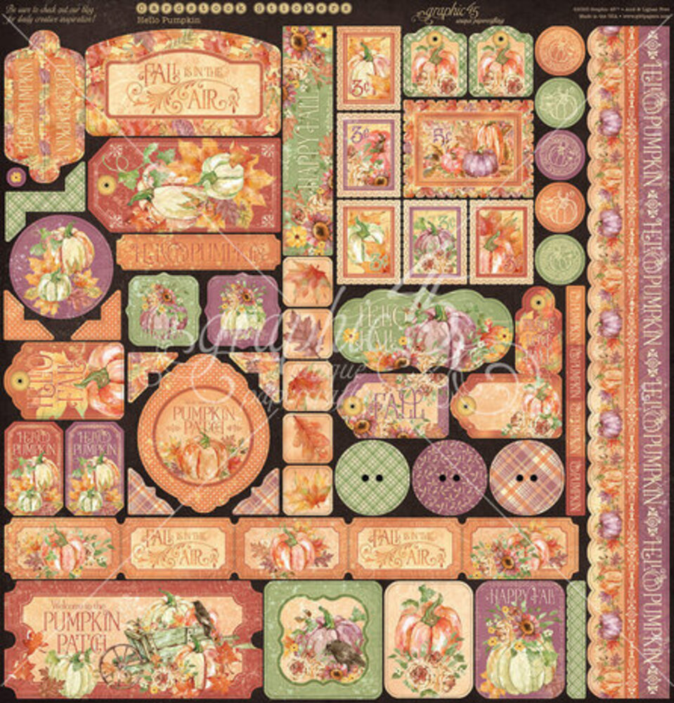 Graphic 45 Hello Pumpkin 12x12 Inch Collection Pack (4502717) Graphic 45 Hello Pumpkin 12x12 Inch Collection Pack (4502717)