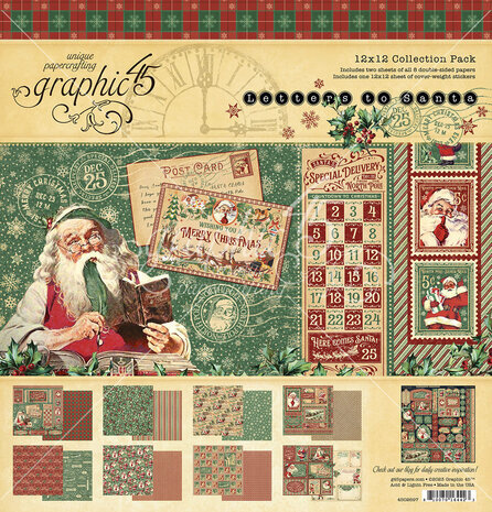 Graphic 45 Letters to Santa 12x12 Inch Collection Pack (4502697) Graphic 45 Letters to Santa 12x12 Inch Collection Pack (4502697)