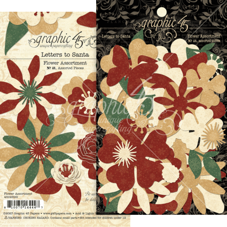 Graphic 45 Letters to Santa Flower Assortment (4502699) Graphic 45 Letters to Santa Flower Assortment (4502699)