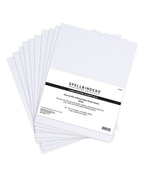 Spellbinders Pop-Up Die Cutting Glitter Foam Sheets White (SCS-291)