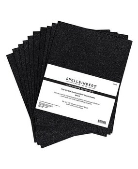 Spellbinders Pop-Up Die Cutting Glitter Foam Sheets Black (SCS-292) Spellbinders Pop-Up Die Cutting Glitter Foam Sheets Black (SCS-292)