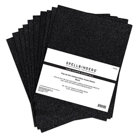 Spellbinders Pop-Up Die Cutting Glitter Foam Sheets Black (SCS-292) Spellbinders Pop-Up Die Cutting Glitter Foam Sheets Black (SCS-292)