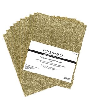 Spellbinders Pop-Up Die Cutting Glitter Foam Sheets Gold (SCS-293) Spellbinders Pop-Up Die Cutting Glitter Foam Sheets Gold (SCS-293)