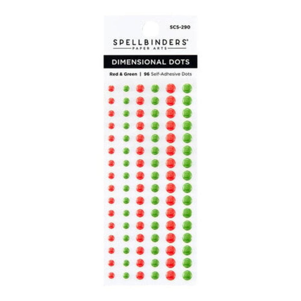 Spellbinders Dimensional Enamel Dots Red & Green (SCS-290) Spellbinders Dimensional Enamel Dots Red & Green (SCS-290)