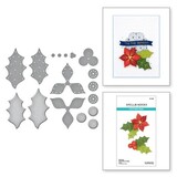 Spellbinders Stitched for Christmas Stitched Poinsettia & Holly Dies (S4-1299)