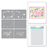 Spellbinders Layered Christmas Stencils Layered Noel Foliage Stencils (STN-067)