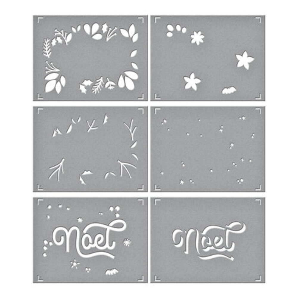Spellbinders Layered Christmas Stencils Layered Noel Foliage Stencils (STN-067) Spellbinders Layered Christmas Stencils Layered Noel Foliage Stencils (STN-067)
