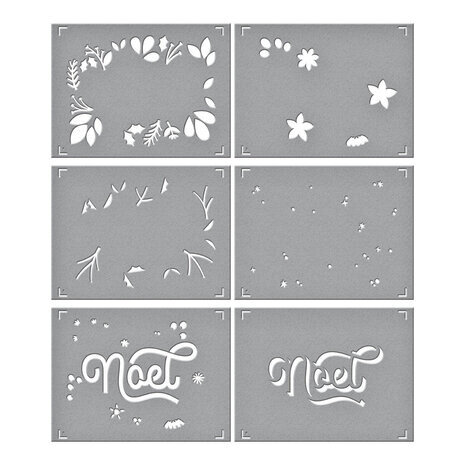 Spellbinders Layered Christmas Stencils Layered Noel Foliage Stencils (STN-067) Spellbinders Layered Christmas Stencils Layered Noel Foliage Stencils (STN-067)