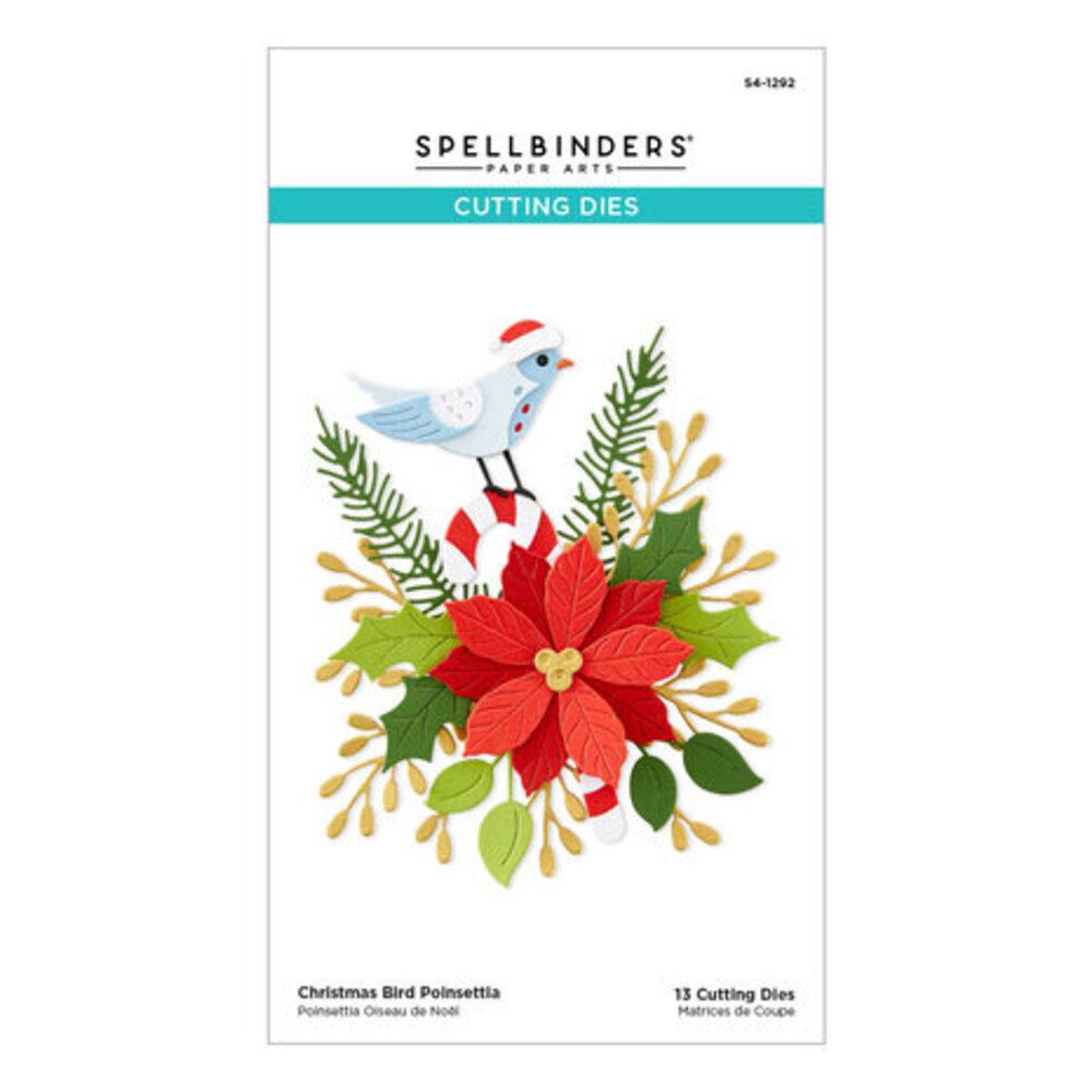 Spellbinders Classic Christmas Christmas Bird Poinsettia Dies (S4-1292)