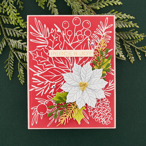 Spellbinders Classic Christmas Christmas Florals Die and Stencil Bundle (BD-0775)