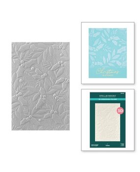 Spellbinders De-Light-Ful Christmas Holly & Foliage 3D Embossing Folder (E3D-060) Spellbinders De-Light-Ful Christmas Holly & Foliage 3D Embossing Folder (E3D-060)