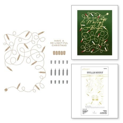 Spellbinders De-Light-Ful Christmas Glimmer Hot Foil Plate & Die Set (GLP-381) Spellbinders De-Light-Ful Christmas Glimmer Hot Foil Plate & Die Set (GLP-381)