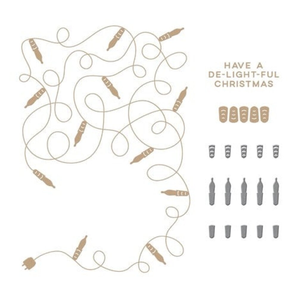Spellbinders De-Light-Ful Christmas Glimmer Hot Foil Plate & Die Set (GLP-381) Spellbinders De-Light-Ful Christmas Glimmer Hot Foil Plate & Die Set (GLP-381)