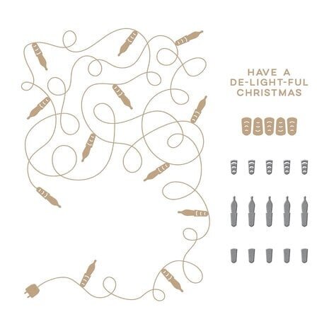 Spellbinders De-Light-Ful Christmas Glimmer Hot Foil Plate & Die Set (GLP-381) Spellbinders De-Light-Ful Christmas Glimmer Hot Foil Plate & Die Set (GLP-381)