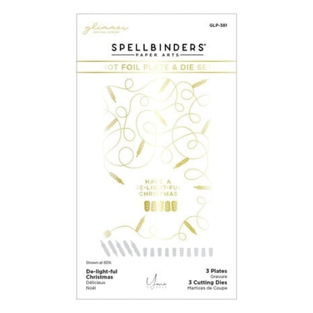Spellbinders De-Light-Ful Christmas Glimmer Hot Foil Plate & Die Set (GLP-381) Spellbinders De-Light-Ful Christmas Glimmer Hot Foil Plate & Die Set (GLP-381)