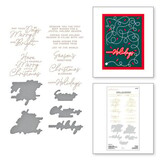 Spellbinders De-Light-Ful Christmas A Merry Little Christmas Sentiments Glimmer Hot Foil Plate & Die Set (GLP-382)