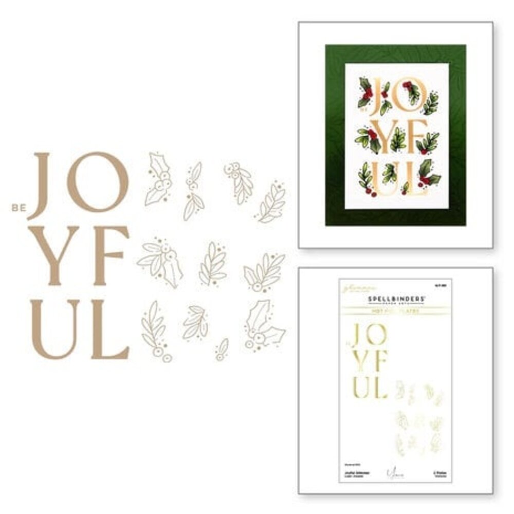 Spellbinders De-Light-Ful Christmas Joyful Glimmer Hot Foil Plate (GLP-390) Spellbinders De-Light-Ful Christmas Joyful Glimmer Hot Foil Plate (GLP-390)