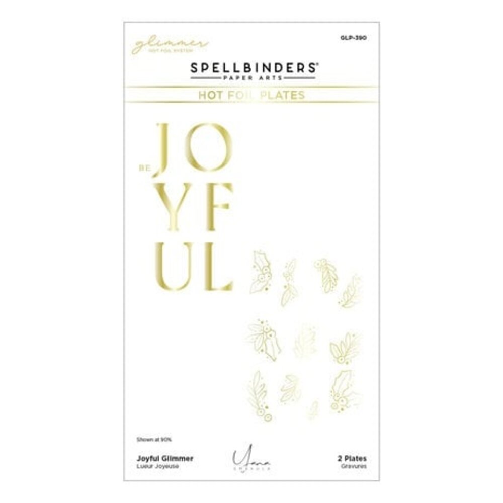 Spellbinders De-Light-Ful Christmas Joyful Glimmer Hot Foil Plate (GLP-390) Spellbinders De-Light-Ful Christmas Joyful Glimmer Hot Foil Plate (GLP-390)