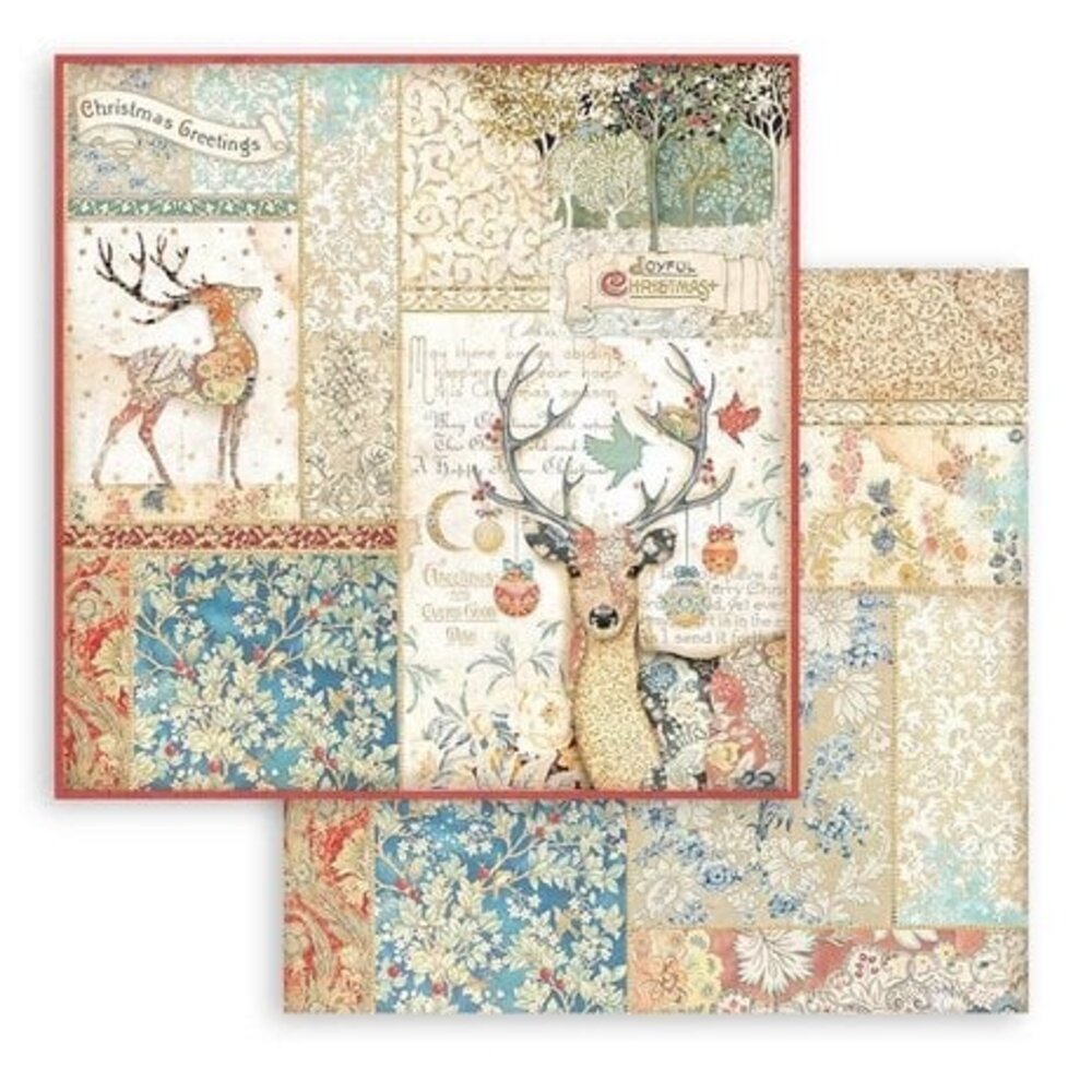 Stamperia Christmas Greetings 12x12 Inch Paper Pack (SBBL137) Stamperia Christmas Greetings 12x12 Inch Paper Pack (SBBL137)