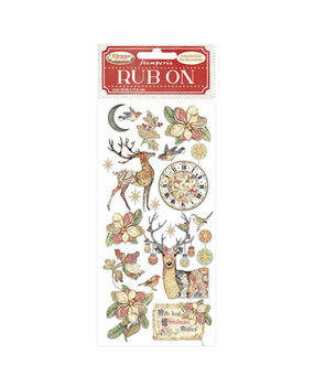 Stamperia Christmas Greetings Rub-On 4x8,5 Inch Deer (DFLRB37) Stamperia Christmas Greetings Rub-On 4x8,5 Inch Deer (DFLRB37)
