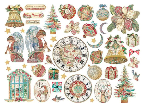 Stamperia Christmas Greetings Die Cuts (DFLDC81) Stamperia Christmas Greetings Die Cuts (DFLDC81)